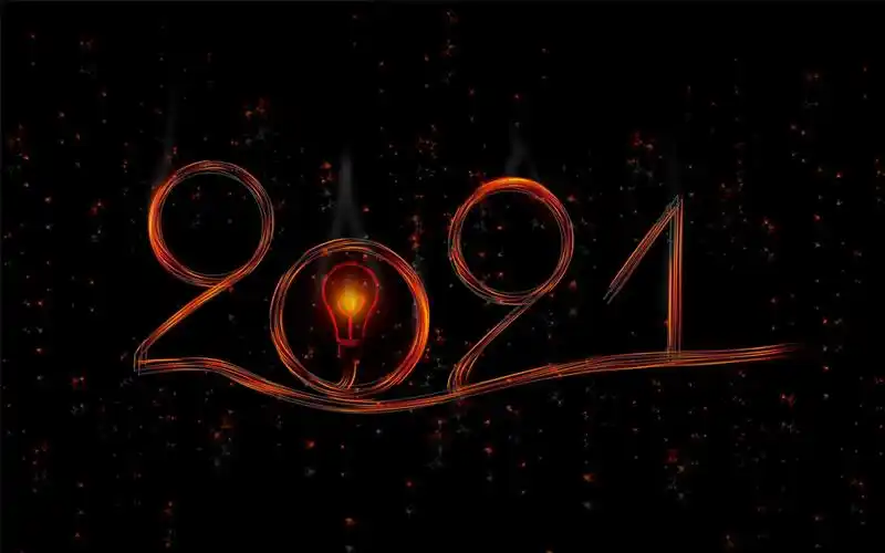 2021创意艺术字背景高清桌面壁纸