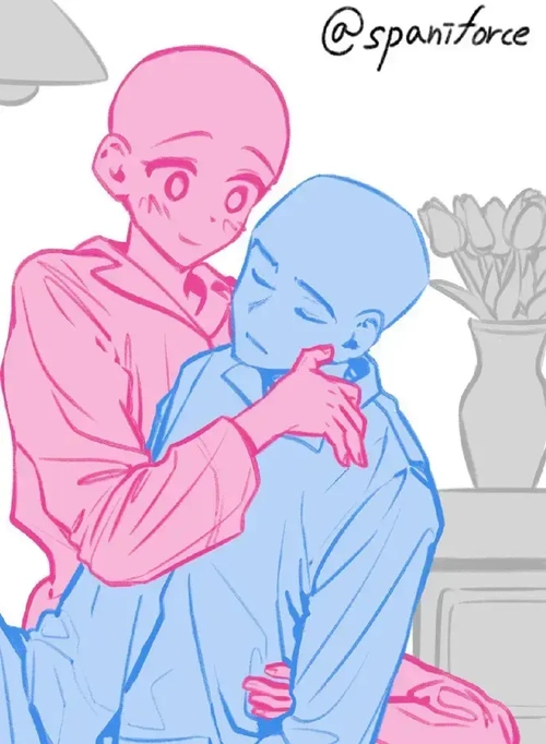 绘画参考cp间的亲密互动无时无刻不吃狗粮