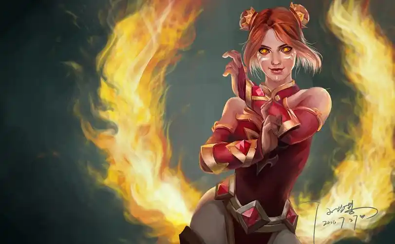 dota火女手绘步骤图|插画|创作习作|楚汪汪 - 原创作品 - 站酷 (zcool