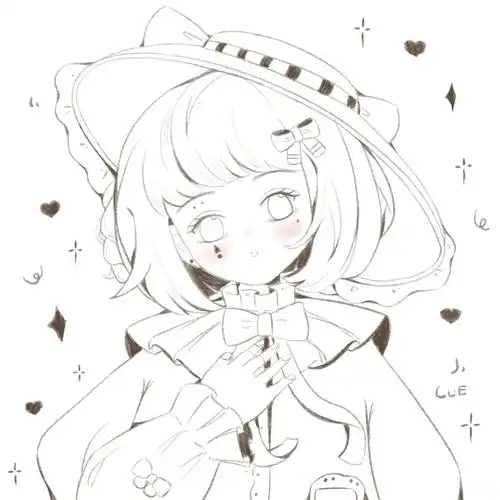 可爱  #插画  #洛丽塔  #日常  #头像 #少女  #二次元  #线稿