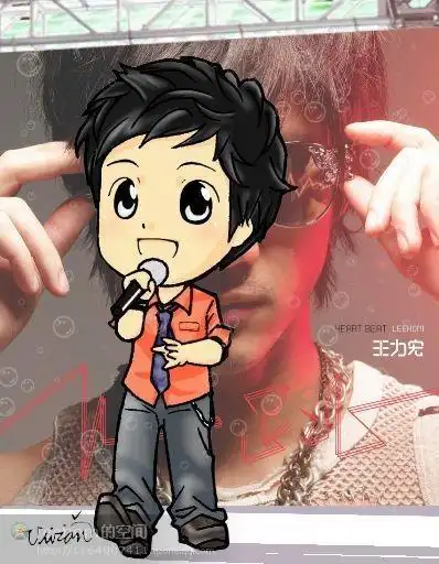 谁有王力宏的卡通头像是图片?