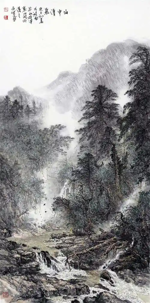 观赏这些精美的山水画,仿佛置身于大自然的怀抱