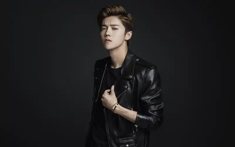 鹿晗时尚质感黑白大片写真图片桌面壁纸