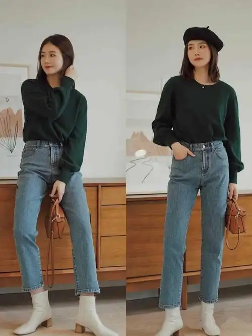 蓝色裤子配什么上衣蓝色裤子适合什么颜色上衣