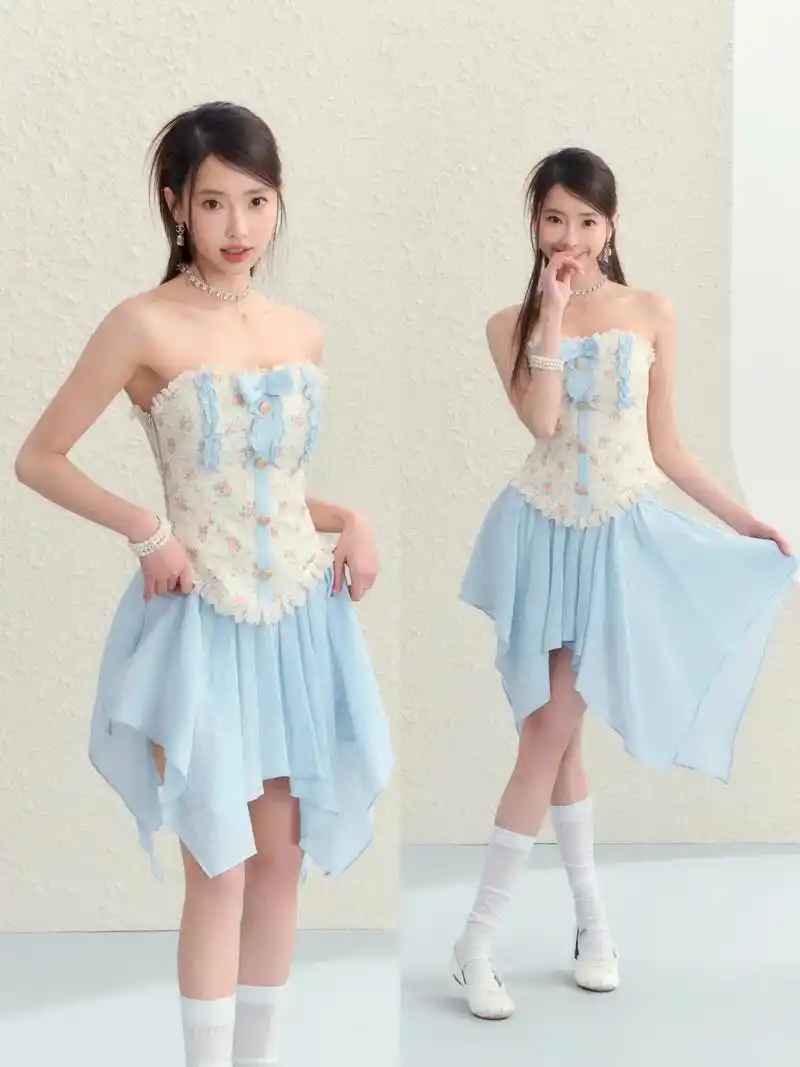 莫奈花园98优雅如你浪漫裙裙美绝了～#春夏穿搭 #超仙连衣裙 - 抖音