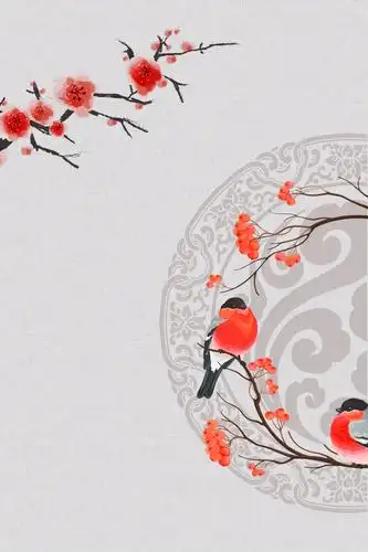 中国风水墨山水古典雅唯美背景图 psd模板ai海报设计素材中式插画