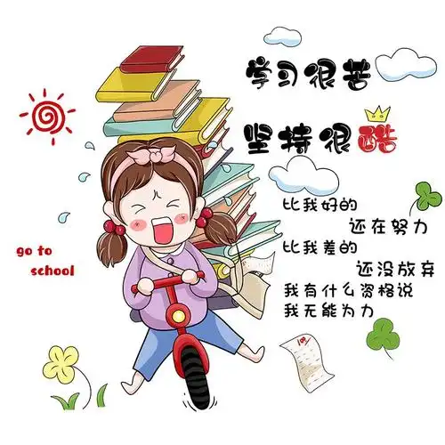 热销励志墙贴卧室可爱_创意卡通可爱女孩卧室房间宿舍励志自粘墙贴纸