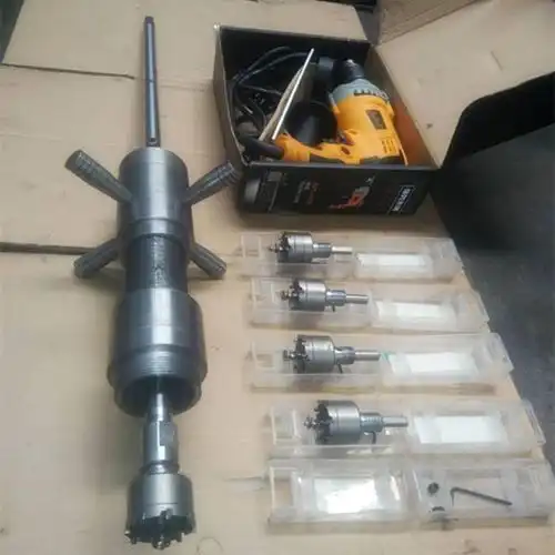 碳钢管带水带气不停输开孔设备 手动带压打孔机器 河北鑫通达dn15-300