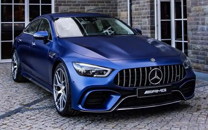 「奔驰amg gt 63s」2019款 梅赛德斯-奔驰 amg gt 63s 4matic 亮蓝色