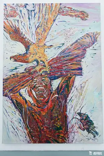 这幅画冲击力还是挺大的,色彩,线条,还有意境