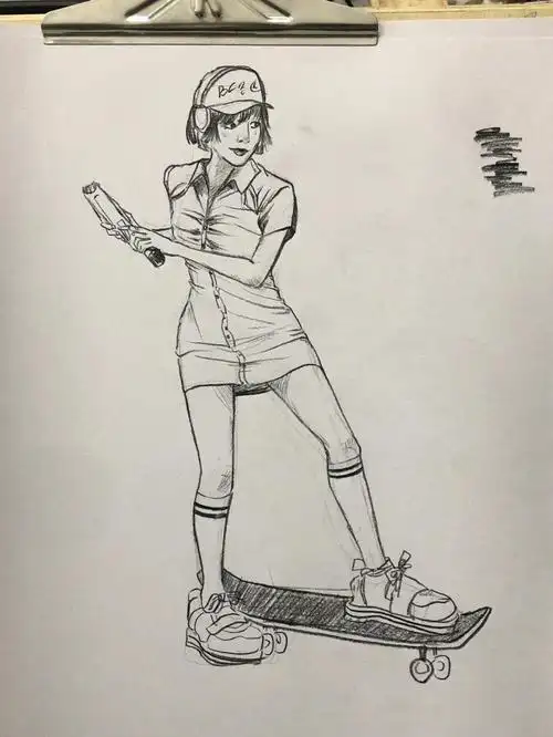 素材图@@彼岸的水坑#速写