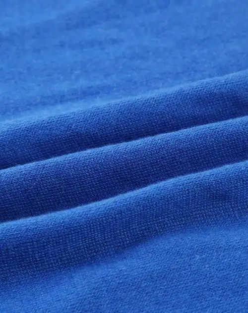 宝石蓝时尚简约纯色长袖针织开衫