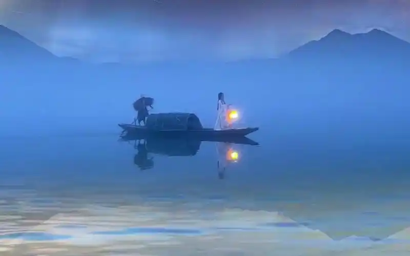 "醉后不知天在水,满船清梦压星河"