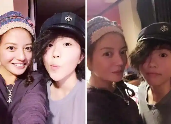 相差23岁的友谊就是窦靖童与周迅,二人现身窦靖童一路笑意盈盈