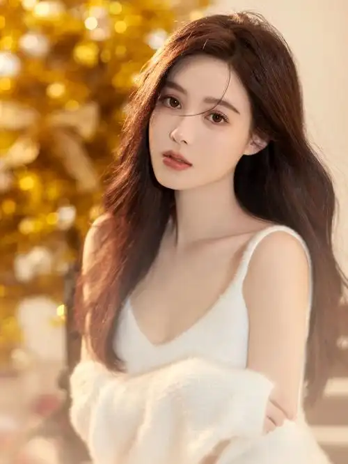 圣诞主题写真新款影楼白色纯欲风时尚女孩小清新私房艺术照摄影服