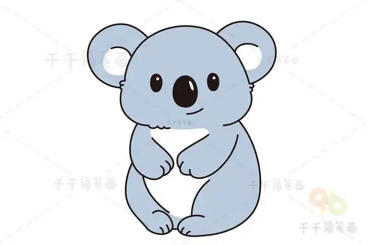 零基础简笔画学画树袋熊