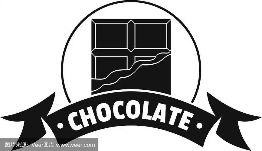 巧克力标志简约的黑色风格
