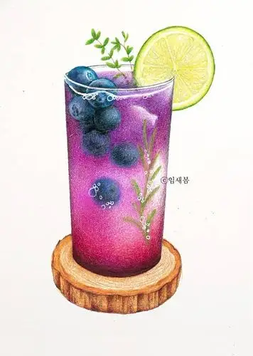 美食 甜点 饮品 彩铅 插画 by_lovely_limbom2