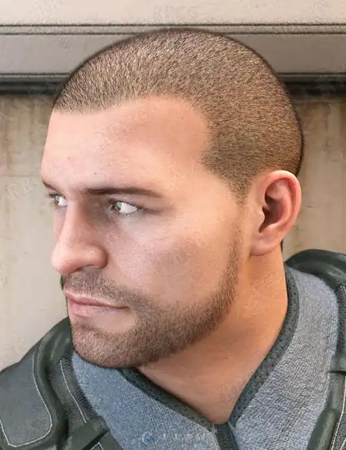 清爽精神年轻船员男性毛寸短发3d模型合集