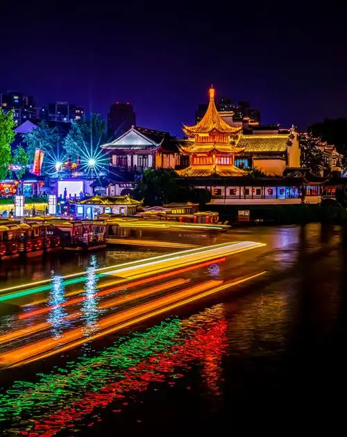 南京夫子庙秦淮河夜景.秦淮河畔夜色 - 梦未止梦dreamcont - 图虫