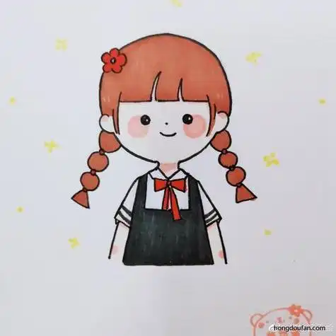 可爱小学生简笔画大人物全