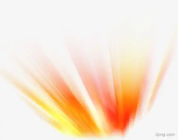 光束橘红色png素材透明免抠图片装饰效果