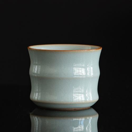 廷怀窑 汝窑茶杯 陶瓷功夫茶杯品茗杯主人杯单杯汝州汝瓷开片杯