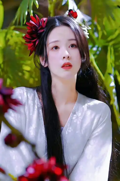 陈都灵花仙子造型##陈都灵簪花女造型