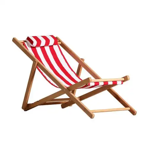 定制折叠椅户外阳台午休椅子扶手躺椅懒人沙发家用休闲椅实木子红白