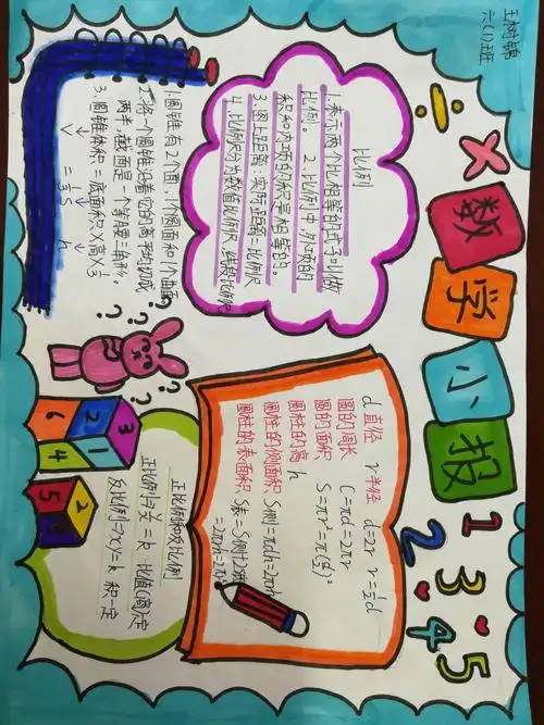 让数学充满"诗情画意"——亳州学院实验小学六年级总复习手抄报比赛