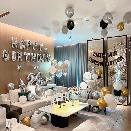 生日布置男友场景派对用品酒店房间背景墙气球男女孩网红惊喜装饰