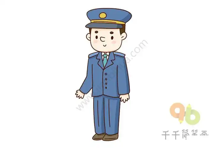 儿童画列车长简笔画图片_动漫人物_日本漫画_儿童简笔画大全-可乐云
