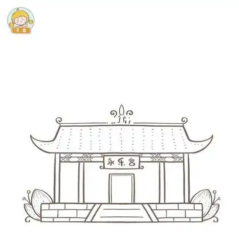 古风建筑简笔画 古风建筑简笔画 唯美