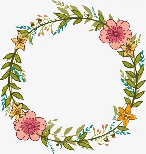 手绘浪漫花藤边框