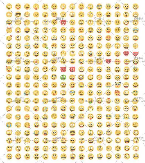 1000个表情包笑脸矢量图ai小图标png免抠图设计素材 2018040304-淘宝