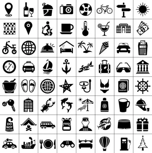 各种各样的矢量图标签