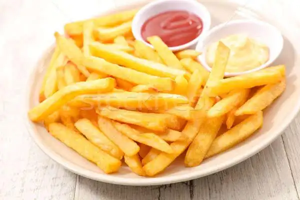 商业照片: 炸薯条 · 番茄酱 · 食品 · 餐厅 · 马铃薯