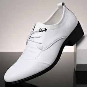欧洲站真皮白色皮鞋男内增高透气韩版懒人一脚蹬休闲英伦尖头鞋子