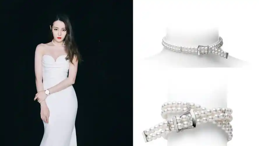 戴珍珠的迪丽热巴有多美,进来看看就知道了_项链_造型_白珍珠