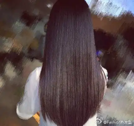 长直发后背图片大全中长直发发型设计