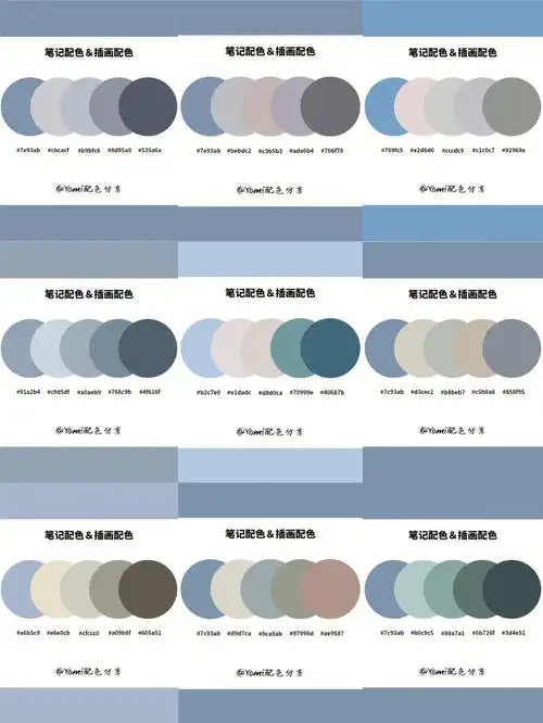 no76灰蓝色配色色卡