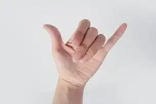 女士长手指数字手势