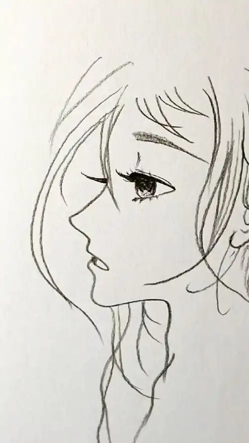 动漫人物侧脸简笔画,每日教你简单易学的简笔画!-度小视