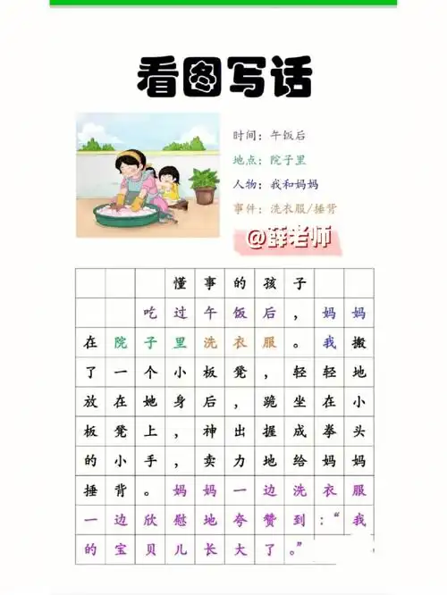 看图写话精选范文电子版