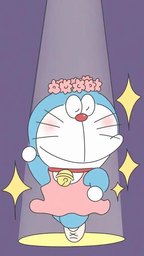 在舞蹈的可爱哆啦a梦,锁屏图片,手机壁纸-回车桌面