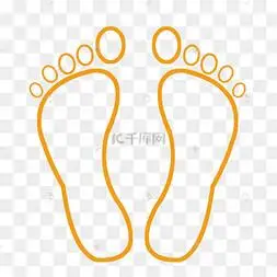 卡通手绘可爱的脚丫