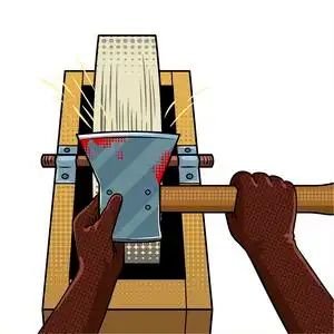 波普刀双手磨磨刀石流行艺术矢量照片