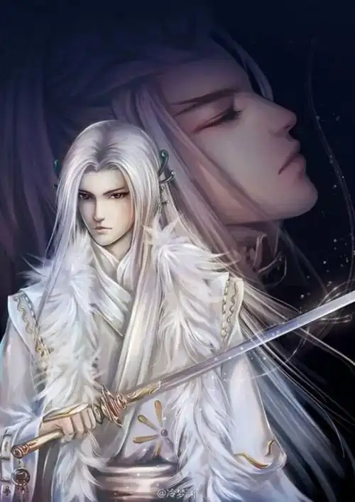 01 白发美男图片-古风美男图集-话本小说网