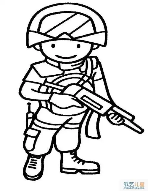 教程士兵怎么画军人简笔画图片教程带枪兵人简笔画抗美援朝军人简笔画