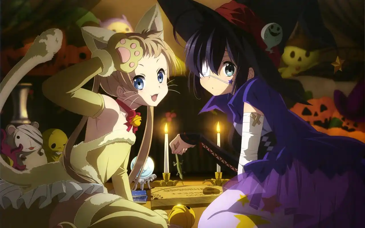 可爱的动漫少女主题万圣节系列桌面壁纸高清(1)
